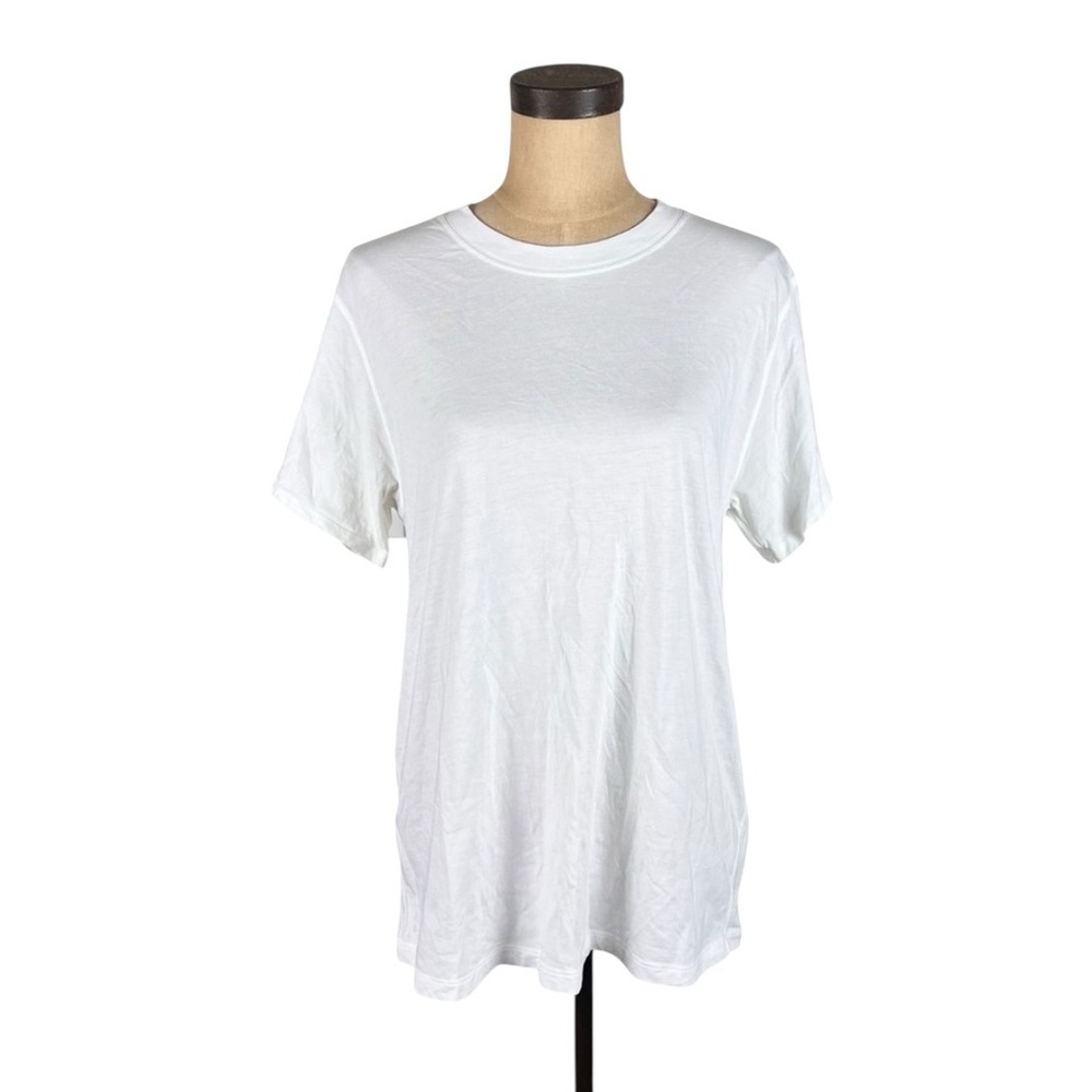 Lululemon Love Tee White Pima Cotton Short Sleeve T-Shirt LW3ES5S Size 6